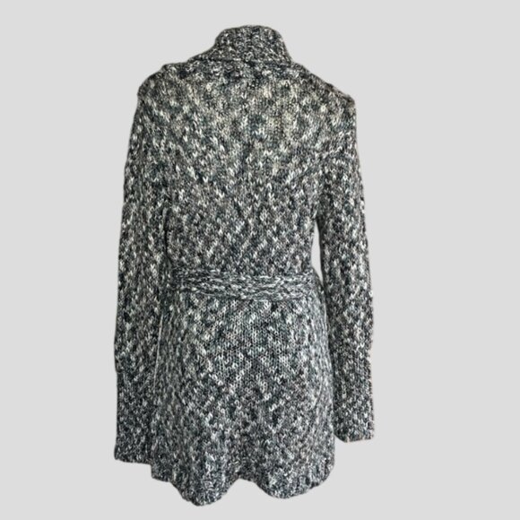 Cleo Knit Button Front Tie Cardigan Sweater Duster - Picture 2 of 10